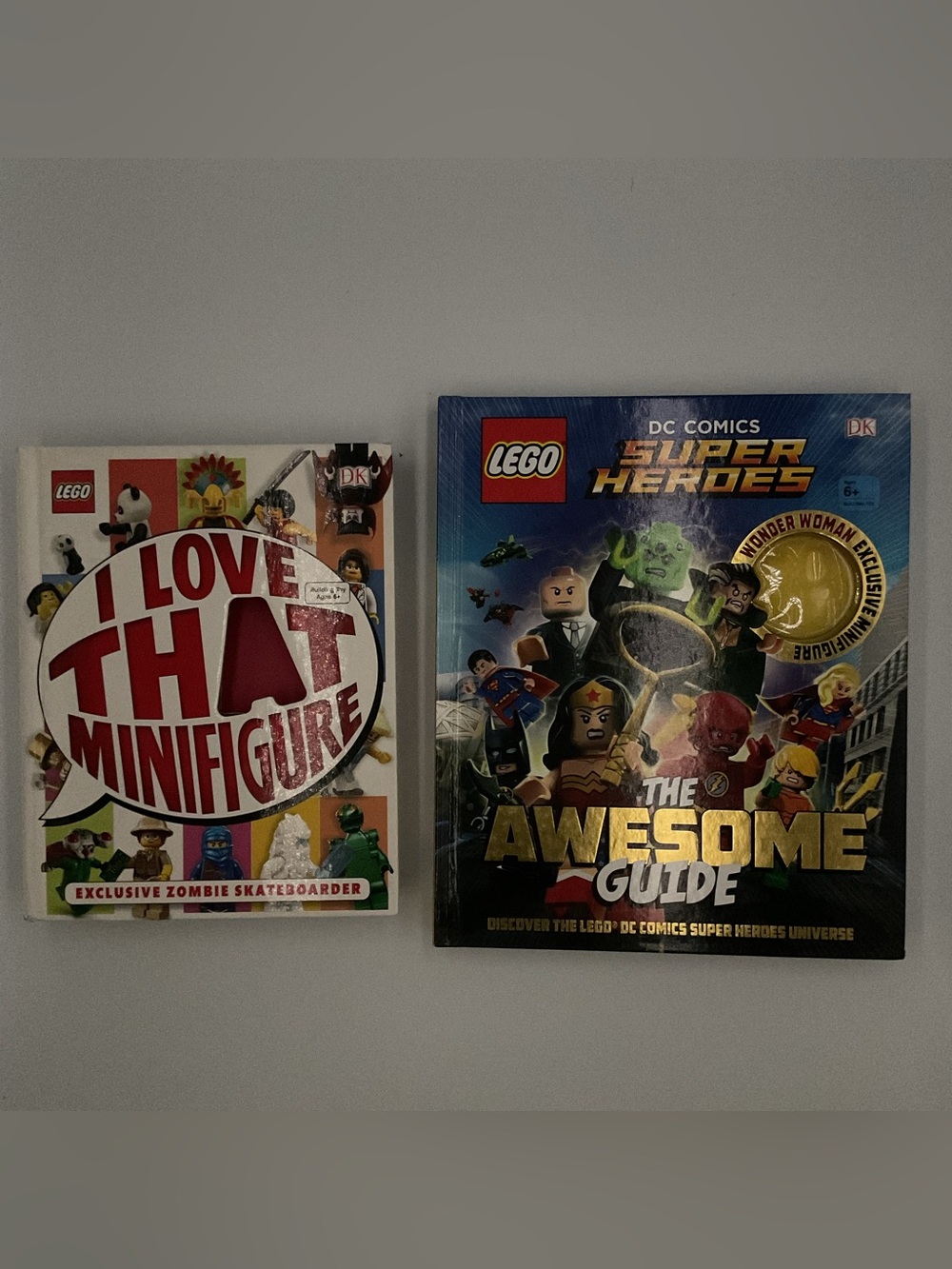 LEGO Book Lot x2 DC Comics Super Heroes Awesome Guide I Love that Minifigure